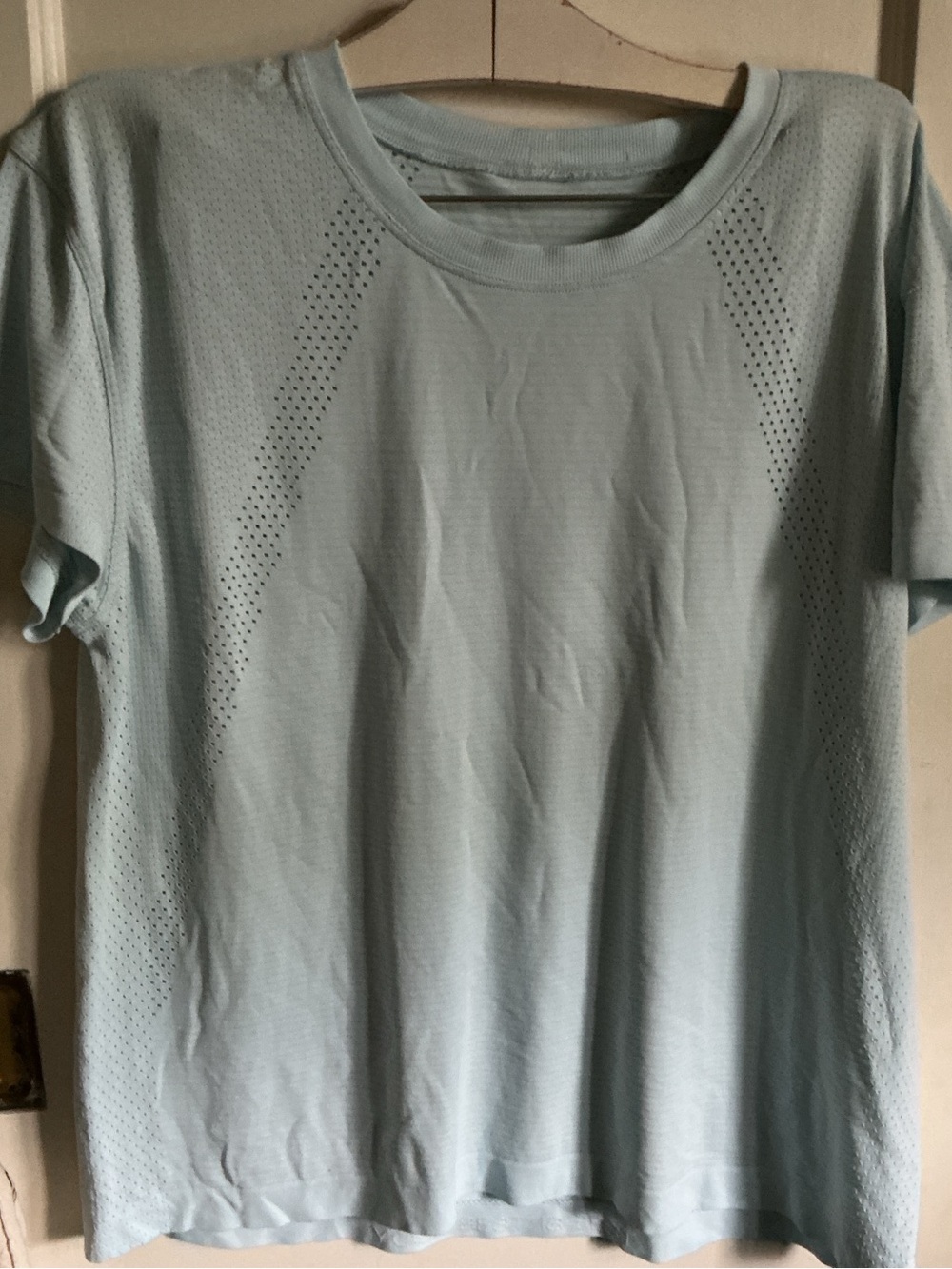 lululemon athletica Light Blue Short Sleeve Tee